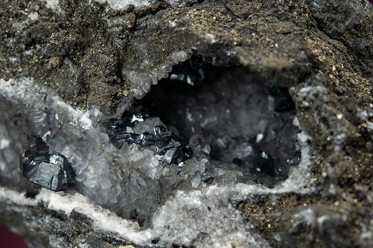 CHALCOCITE on CALCITE